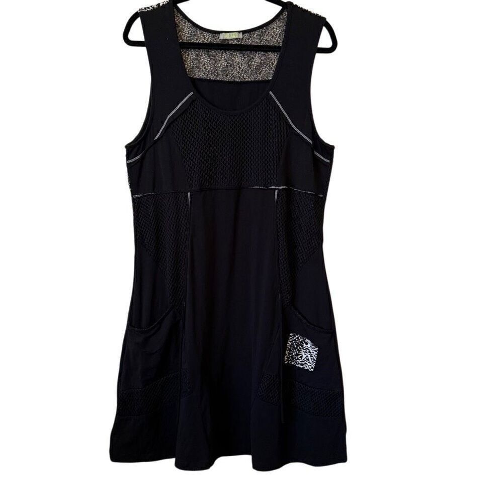 Dolcezza Black Mesh/Knit Sport Dress Size M Golf, Casual